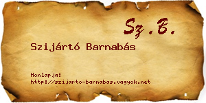Szijártó Barnabás névjegykártya